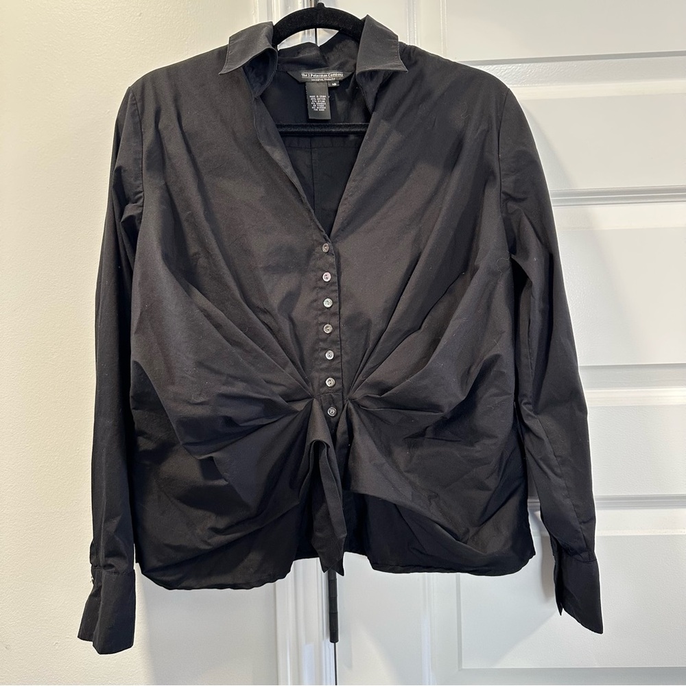 J. Peterman Black Button-Up Women's Blazer